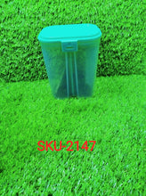 Plastic 2 Sections Air Tight Transparent Food Grain Cereal Storage Container (2 ltr) - Super Bachat