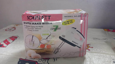 Compact Hand Electric Mixer / Blender for Whipping / Mixing with Attachments - Super Bachat