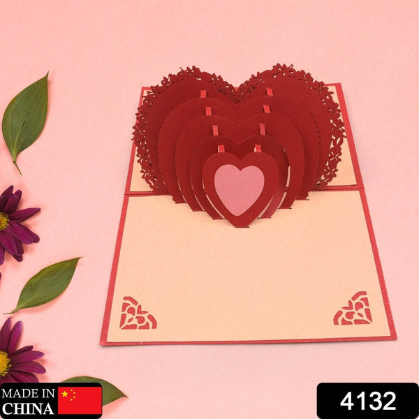 3D Pop-Up Greeting Card (1 Pc): Birthday, Love, Christmas - Super Bachat