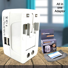 All-in-One Universal Worldwide Travelling AC Adaptor Plug (AU / UK / US / EU) International Power Charger Electric USB Power Plug Socket Adapter Converter (1 Pc) - Super Bachat