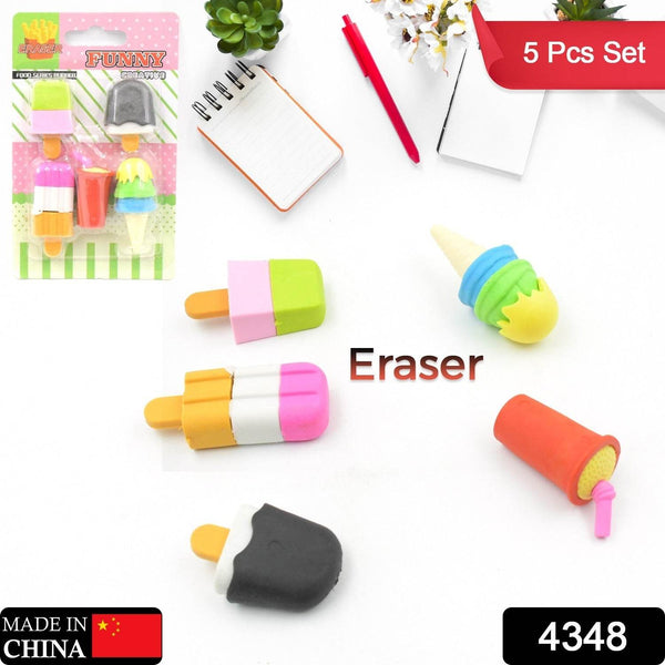 Mini Eraser Set for Kids (5 Pieces) - Fun Designs, Party Favors, School Prizes - Super Bachat