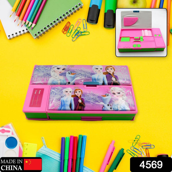 Multi Purpose Gadget Jumbo Pencil Box Compass With Calculator Jumbo 2 Side Slot Geometry Box Compass Use School , Traveling & Studio - Super Bachat