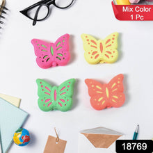 Butterfly Shape Eraser Rubber (1 Pc / Mix Colour & Design) - Super Bachat