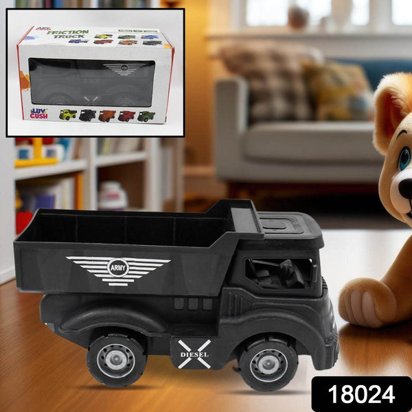 Friction Powered Dumper Toy Truck For Kids | With Opening Container Feature | Strong & Durable Plastic Material | Indoor & Outdoor Play Birthday Gift for Baby Boys & Girls (1 Pc) - Super Bachat