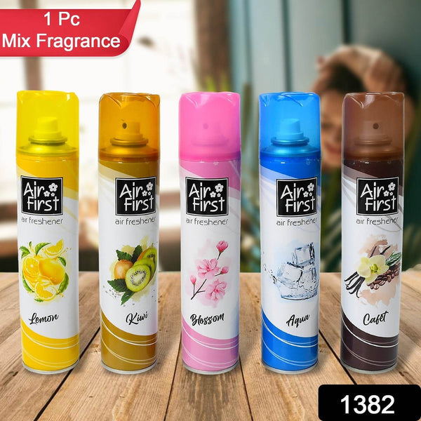 Air Freshener  | Used In Office, Home, Hotels, Banquets, Carpet Etc, Room Spray Air Freshener, Mix Fragrance Lemon, Kiwi, Blossom, Aqua, Cafet (300 Ml Approx / 1 Pc) - Super Bachat