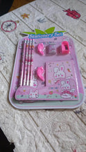 Kids' Stationery Kit: Wooden Pencils, Sharpener, Eraser, Diary (9 Pc Set) - Super Bachat