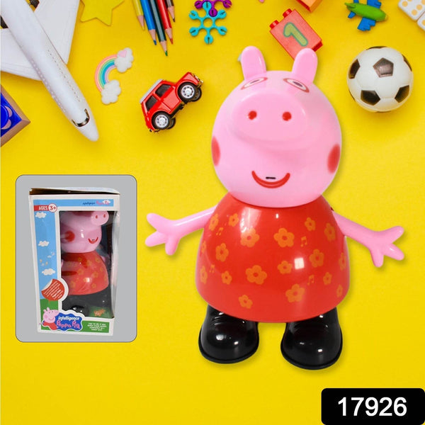 Pig Children Play toy, Pretend Play Toy Fun Gift for Kids, Movable Hands, Legs Pig Pretend Play Toy Set for Kids Children with Soft Rubber Material (1 Pc / Battery Not included) - Super Bachat