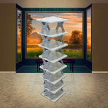 Foldable Shoe Rack (1 Pc, 8 Layers): Space-Saving, Entryway Storage - Super Bachat