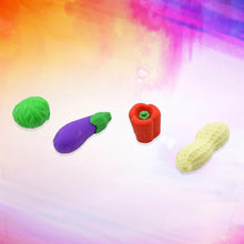 Mini Cute Vegetable & Fruit Erasers (4 Pc): Pencil Rubbers for Kids - Super Bachat