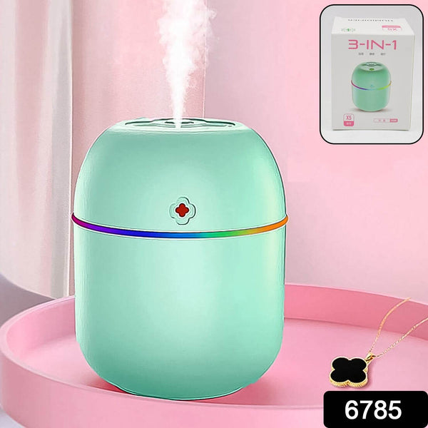 Portable Lighting Mini Humidifier, USB Personal Desktop Air Humidifier for Baby Bedroom Travel Office Home with Light, Cool Mist Humidifier, Essential Oil Diffusers, Cool Mist Humidifiers (250 ML) - Super Bachat