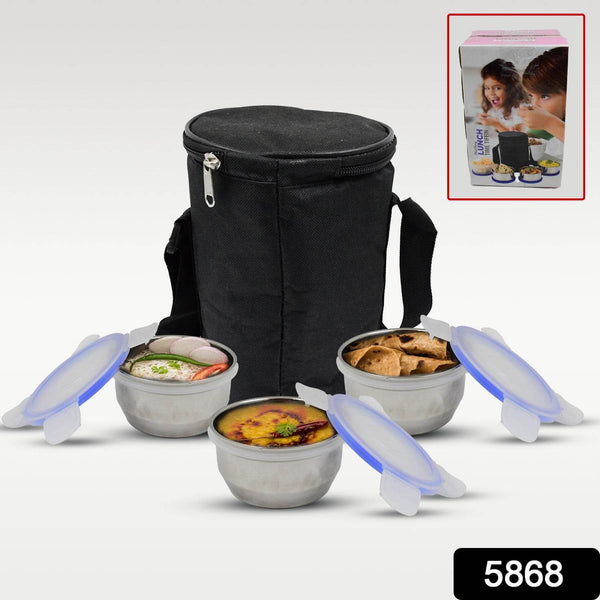 AIRTIGHT & LEAK PROOF STAINLESS STEEL CONTAINER MULTI COMPARTMENT LUNCH BOX CARRY TO ALL TYPE LUNCH IN LUNCH BOX & PREMIUM QUALITY LUNCH BOX IDEAL FOR OFFICE , SCHOOL KIDS & TRAVELLING IDEAL - Super Bachat