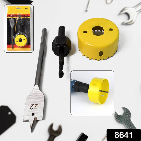 Door Lock Installation (22mmx150mm) Hole Saw Kit (1 Set) - Super Bachat